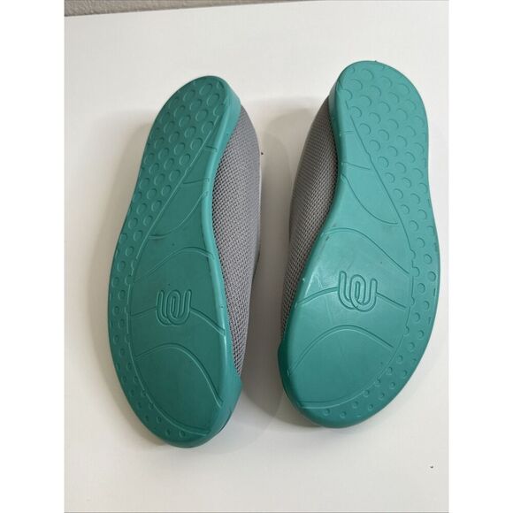 MAHABIS Size 39 BREATHE SUMMER SLIPPERS With Removable Sole Gray Turquoise - Picture 9 of 10